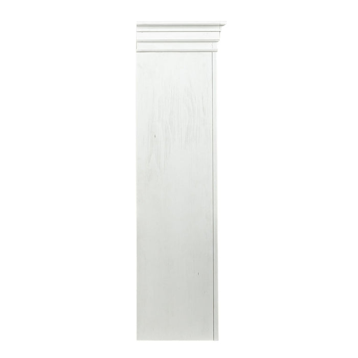 Allyson Park - Entertainment Hutch - Wirebrushed White / Charcoal – Hutches by Liberty Furniture at Furniture Wholesale Plus , Nashville furniture store