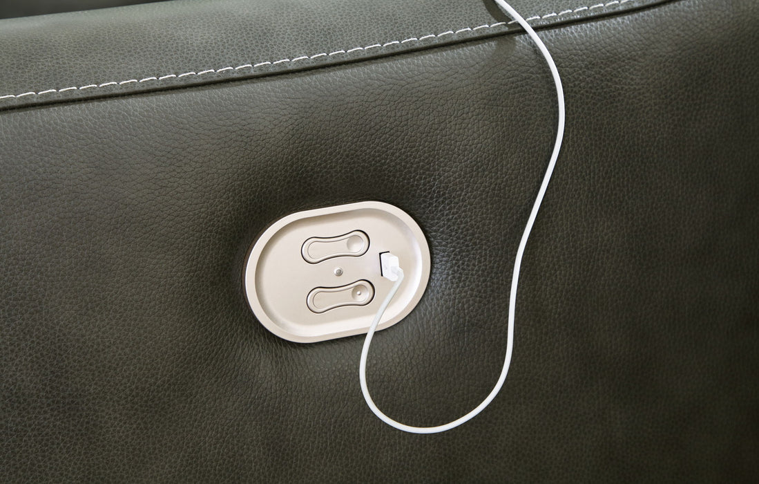 Center Line - Power Recliner Sectional – Reclining Sectionals by Signature Design by Ashley® at Furniture Wholesale Plus , Nashville furniture store