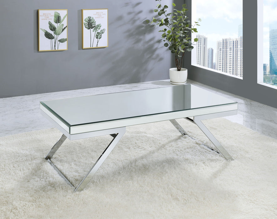 Alfresco - Mirrored Coffee Table - Silver – Coffee Tables by Steve Silver Furniture at Furniture Wholesale Plus , Nashville furniture store