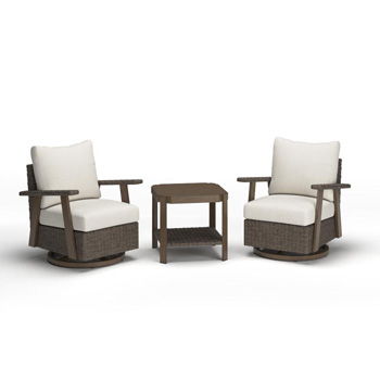 Marin Sands - Chairs With Cushion And Table Set (Set of 3) - Brown / Beige – 3 Piece Outdoor Sets by Signature Design by Ashley® at Furniture Wholesale Plus , Nashville furniture store