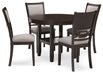 Langwest - Brown - Dining Room Table Set (Set of 5) - Premium 5 Piece Dining Room Sets from Signature Design by Ashley® - Just $588! Shop now at Furniture Wholesale Plus  We are the best furniture store in Nashville, Hendersonville, Goodlettsville, Madison, Antioch, Mount Juliet, Lebanon, Gallatin, Springfield, Murfreesboro, Franklin, Brentwood