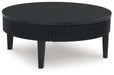 Marstream - Round Cocktail Table - Black – Coffee Tables by Signature Design by Ashley® at Furniture Wholesale Plus , Nashville furniture store