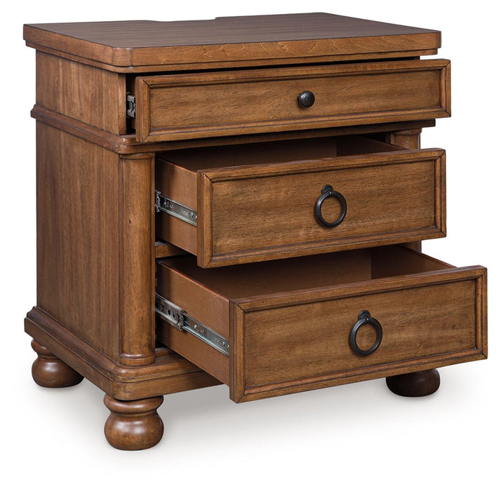 Rowlenstown - Three Drawer Night Stand – Nightstands w/ Charging Stations by Signature Design by Ashley® at Furniture Wholesale Plus , Nashville furniture store