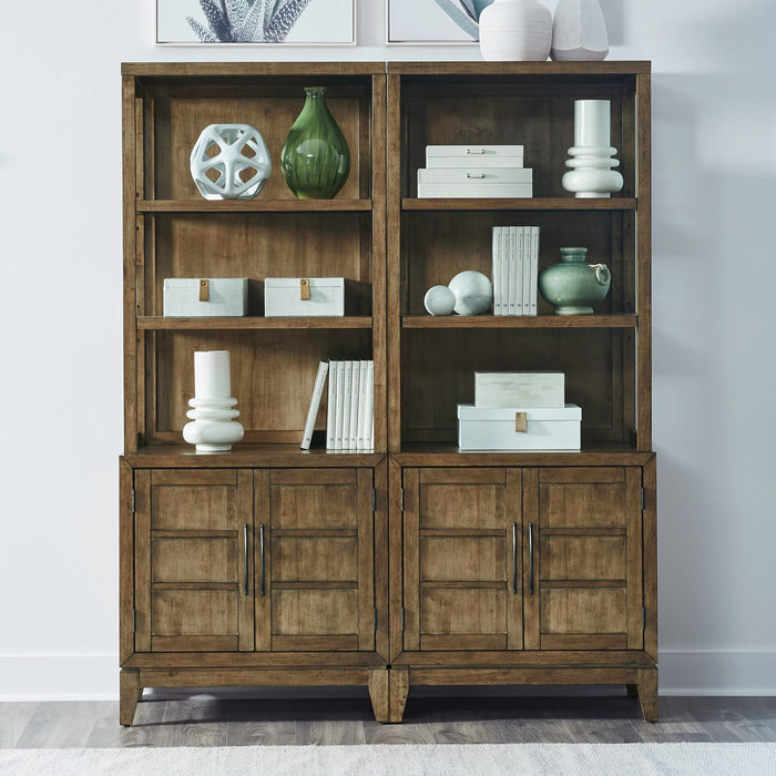 Shaker Lakes - Bunching Bookcase (Set of 2) - Harvest Brown – 2 Piece Home Office Sets by Liberty Furniture at Furniture Wholesale Plus , Nashville furniture store