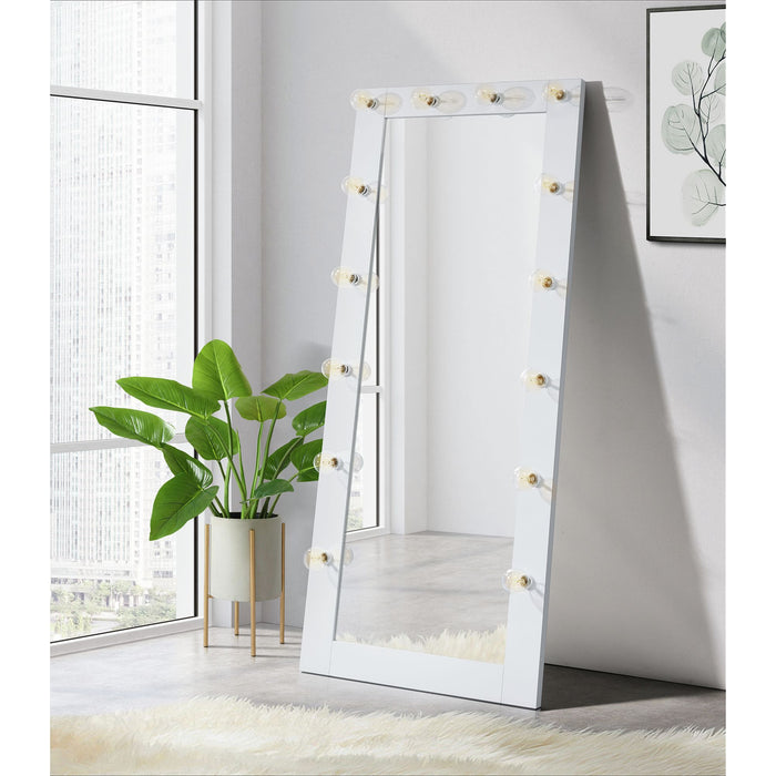 Lindy - Floor Mirror - Glossy White – Floor Mirrors by Elements International at Furniture Wholesale Plus , Nashville furniture store