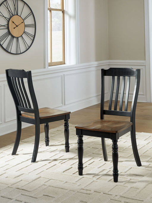 Clorazi - Dining Room Side Chair (Set of 2) - Black / Brown – Chair Sets by Signature Design by Ashley® at Furniture Wholesale Plus , Nashville furniture store