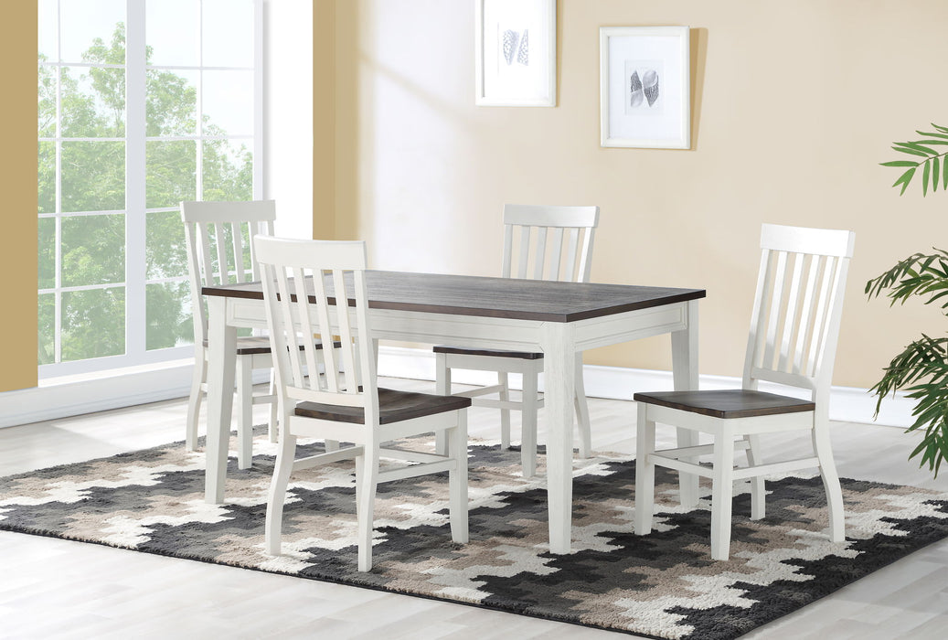 Caylie - 5 Piece Dining Set - White – 5 Piece Dining Room Sets by Steve Silver Furniture at Furniture Wholesale Plus , Nashville furniture store
