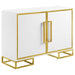 Elsa - 2 Door Wood Storage Accent Cabinet - White And Gold – Accent Cabinets by CoasterEssence at Furniture Wholesale Plus , Nashville furniture store