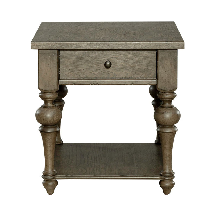 Americana Farmhouse - Drawer End Table - Dusty Taupe – End Tables by Liberty Furniture at Furniture Wholesale Plus , Nashville furniture store