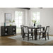 Elodie - Counter Table With Glass - Charcoal – Counter Tables by Elements International at Furniture Wholesale Plus , Nashville furniture store