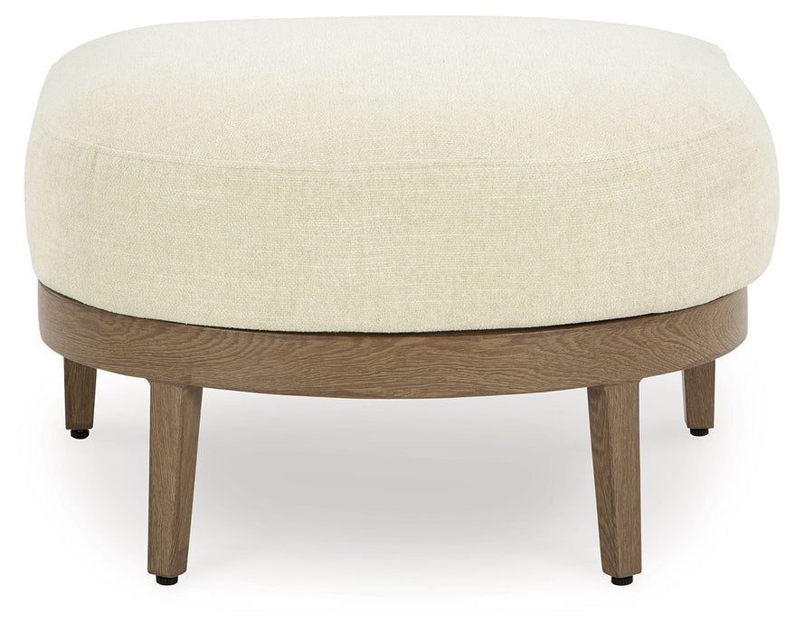 Serene Bay - Dark Brown / White - Ottoman With Cushion - Premium Ottomans from Signature Design by Ashley® - Just $358! Shop now at Furniture Wholesale Plus  We are the best furniture store in Nashville, Hendersonville, Goodlettsville, Madison, Antioch, Mount Juliet, Lebanon, Gallatin, Springfield, Murfreesboro, Franklin, Brentwood