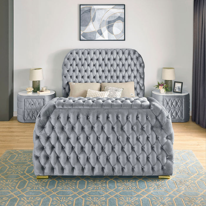 Natalia - Upholstered Bed With Decking Board Set – Upholstered Beds by Crown Mark at Furniture Wholesale Plus , Nashville furniture store