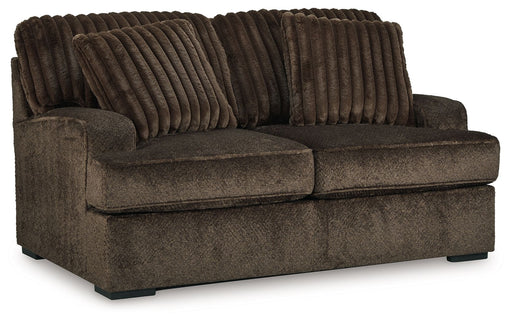 Aylesworth - Chocolate - Loveseat - Premium Stationary Loveseats from Benchcraft® - Just $718! Shop now at Furniture Wholesale Plus  We are the best furniture store in Nashville, Hendersonville, Goodlettsville, Madison, Antioch, Mount Juliet, Lebanon, Gallatin, Springfield, Murfreesboro, Franklin, Brentwood