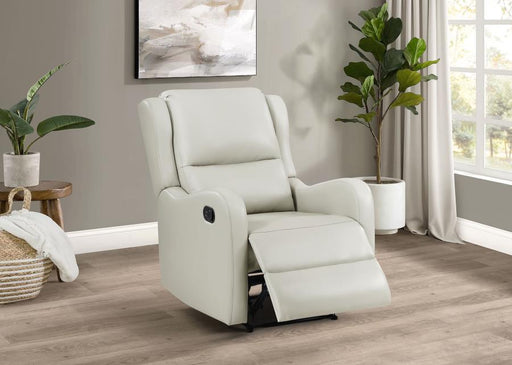 Kelsey - Upholstered English Arm Recliner Chair - Ivory – Reclining Chairs by Coaster Fine Furniture at Furniture Wholesale Plus , Nashville furniture store