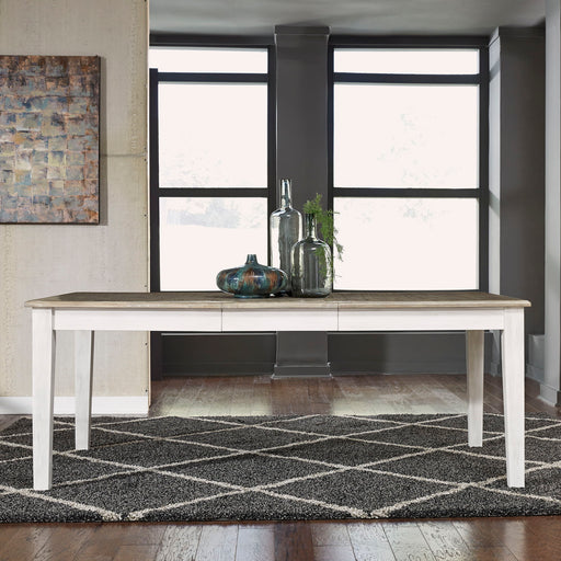 Summerville - Rectangular Leg Table - Soft White Wash / Wirebrushed Gray – Dining Tables by Liberty Furniture at Furniture Wholesale Plus , Nashville furniture store
