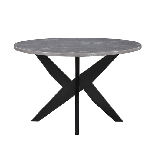 Amy - Round Faux-Marble Dining Table - Gray - Premium Dining Tables from Steve Silver Furniture - Just $409! Shop now at Furniture Wholesale Plus  We are the best furniture store in Nashville, Hendersonville, Goodlettsville, Madison, Antioch, Mount Juliet, Lebanon, Gallatin, Springfield, Murfreesboro, Franklin, Brentwood