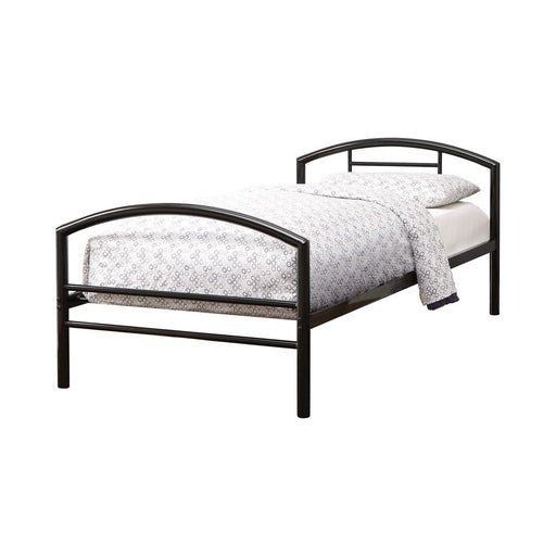 Baines Twin Metal Bed with Arched Headboard Black - Premium Bed from Coaster Z2 Standard - Just $186! Shop now at Furniture Wholesale Plus  We are the best furniture store in Nashville, Hendersonville, Goodlettsville, Madison, Antioch, Mount Juliet, Lebanon, Gallatin, Springfield, Murfreesboro, Franklin, Brentwood