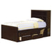 Phoenix Full Bookcase Bed with Underbed Storage Cappuccino - Premium Bed from Coaster Z2 Standard - Just $1018! Shop now at Furniture Wholesale Plus  We are the best furniture store in Nashville, Hendersonville, Goodlettsville, Madison, Antioch, Mount Juliet, Lebanon, Gallatin, Springfield, Murfreesboro, Franklin, Brentwood