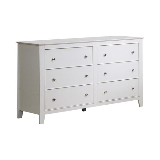 Selena 6-drawer Dresser Cream White - Premium Dresser from Coaster Z2 Standard - Just $552! Shop now at Furniture Wholesale Plus  We are the best furniture store in Nashville, Hendersonville, Goodlettsville, Madison, Antioch, Mount Juliet, Lebanon, Gallatin, Springfield, Murfreesboro, Franklin, Brentwood