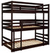 Sandler Twin Triple Bunk Bed Cappuccino - Premium Bunk Bed from Coaster Z2 Standard - Just $778! Shop now at Furniture Wholesale Plus  We are the best furniture store in Nashville, Hendersonville, Goodlettsville, Madison, Antioch, Mount Juliet, Lebanon, Gallatin, Springfield, Murfreesboro, Franklin, Brentwood