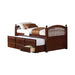 Norwood Twin Captain's Bed with Trundle and Drawers Chestnut - Premium Daybed from Coaster Z2 Standard - Just $718! Shop now at Furniture Wholesale Plus  We are the best furniture store in Nashville, Hendersonville, Goodlettsville, Madison, Antioch, Mount Juliet, Lebanon, Gallatin, Springfield, Murfreesboro, Franklin, Brentwood