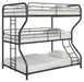 Garner Triple Full Over Twin Over Full Bunk Bed with Ladder Gunmetal - Premium Bunk Bed from Coaster Z2 Standard - Just $538! Shop now at Furniture Wholesale Plus  We are the best furniture store in Nashville, Hendersonville, Goodlettsville, Madison, Antioch, Mount Juliet, Lebanon, Gallatin, Springfield, Murfreesboro, Franklin, Brentwood