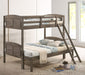 Flynn Bunk Bed Weathered Brown - Premium Bunk Bed from Coaster Z2 Standard - Just $358! Shop now at Furniture Wholesale Plus  We are the best furniture store in Nashville, Hendersonville, Goodlettsville, Madison, Antioch, Mount Juliet, Lebanon, Gallatin, Springfield, Murfreesboro, Franklin, Brentwood