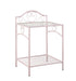 Massi 1-shelf Nightstand with Glass Top Powder Pink - Premium Nightstand from Coaster Z2 Standard - Just $88! Shop now at Furniture Wholesale Plus  We are the best furniture store in Nashville, Hendersonville, Goodlettsville, Madison, Antioch, Mount Juliet, Lebanon, Gallatin, Springfield, Murfreesboro, Franklin, Brentwood