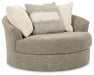 Creswell - Stone - Oversized Swivel Accent Chair - Premium Swivel Chairs from Signature Design by Ashley® - Just $818! Shop now at Furniture Wholesale Plus  We are the best furniture store in Nashville, Hendersonville, Goodlettsville, Madison, Antioch, Mount Juliet, Lebanon, Gallatin, Springfield, Murfreesboro, Franklin, Brentwood
