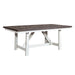Farmhouse - Fixed Top Trestle Table - Two Tone White / Wood Tone – Dining Tables by Liberty Furniture at Furniture Wholesale Plus , Nashville furniture store