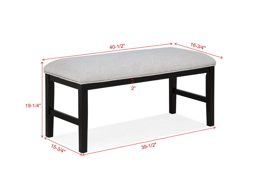 Sebastian - Bench - Black / Gray – Dining Benches by Crown Mark at Furniture Wholesale Plus , Nashville furniture store