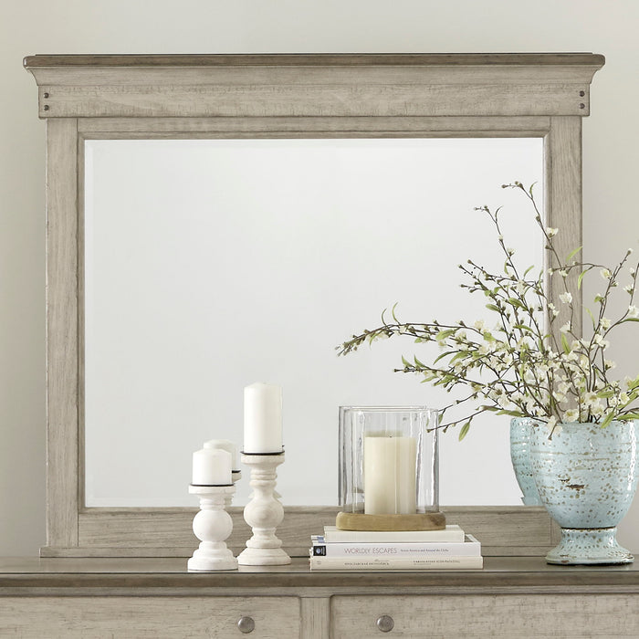 Ivy Hollow - Landscape Mirror - Weathered Linen / Dusty Taupe – Landscape Mirrors by Liberty Furniture at Furniture Wholesale Plus , Nashville furniture store