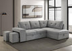 Roanne - Fabric Upholstered Sleeper Sectional Sofa - Gray – Sleeper Sectionals by Coaster Fine Furniture at Furniture Wholesale Plus , Nashville furniture store