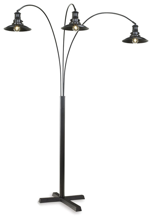 Sheriel - Black - Metal Arc Lamp - Premium Floor Lamps from Signature Design by Ashley® - Just $268! Shop now at Furniture Wholesale Plus  We are the best furniture store in Nashville, Hendersonville, Goodlettsville, Madison, Antioch, Mount Juliet, Lebanon, Gallatin, Springfield, Murfreesboro, Franklin, Brentwood