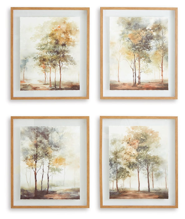 Bryneford - Wall Art Set (Set of 4) - Multi – Framed Print Sets by Signature Design by Ashley® at Furniture Wholesale Plus , Nashville furniture store