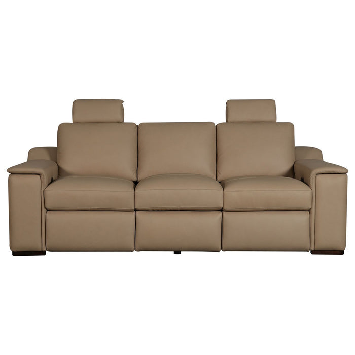 Armon - Sofa With Power Footrest & ZG - Oslo Fawn – Reclining Sofas by Liberty Furniture at Furniture Wholesale Plus , Nashville furniture store