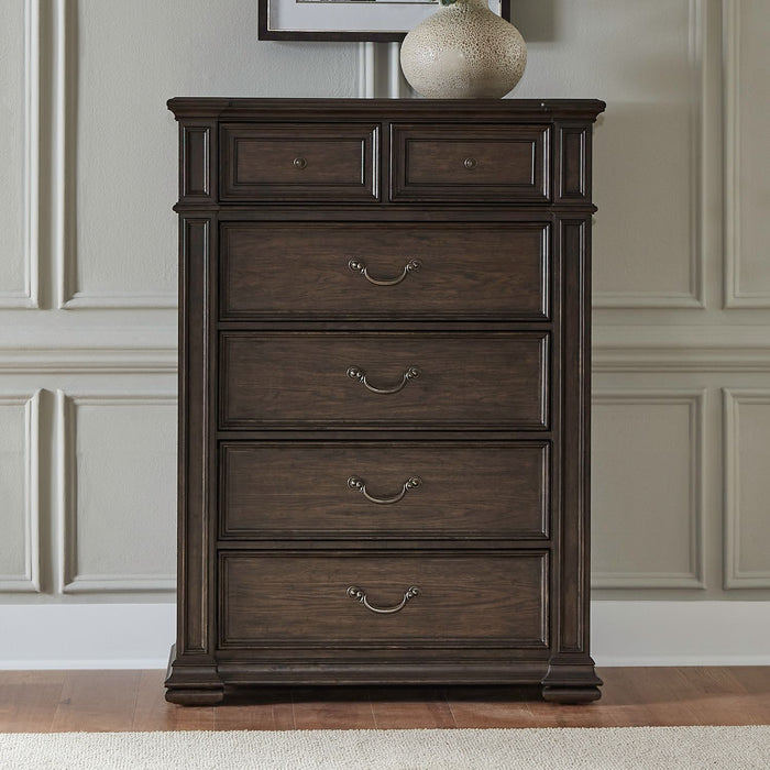 Providence Park - 6 Drawer Chest - Chateau Brown – Accent Chests by Liberty Furniture at Furniture Wholesale Plus , Nashville furniture store