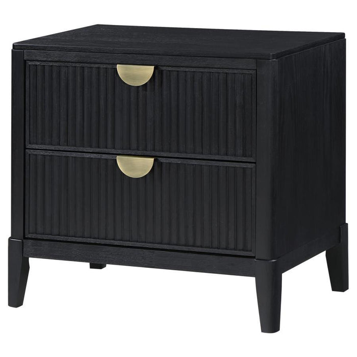 Brookmead - 2-Drawer Nightstand - Black – Accent Nightstands by Coaster Fine Furniture at Furniture Wholesale Plus , Nashville furniture store