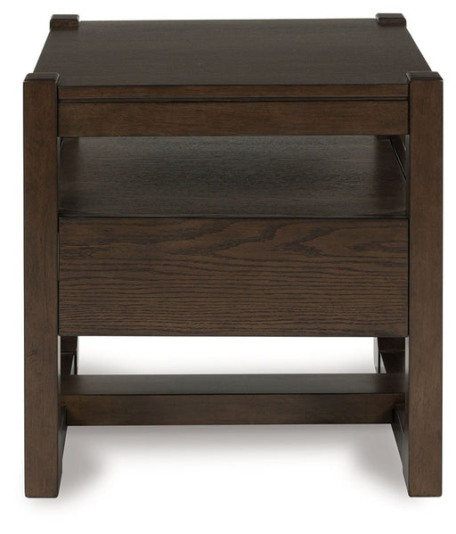 Breckington - Square End Table - Dark Brown – End Tables by Signature Design by Ashley® at Furniture Wholesale Plus , Nashville furniture store