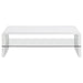 Airell - Rectangular Coffee Table With Shelf - White High Gloss - Premium Coffee Tables from CoasterEssence - Just $319! Shop now at Furniture Wholesale Plus  We are the best furniture store in Nashville, Hendersonville, Goodlettsville, Madison, Antioch, Mount Juliet, Lebanon, Gallatin, Springfield, Murfreesboro, Franklin, Brentwood