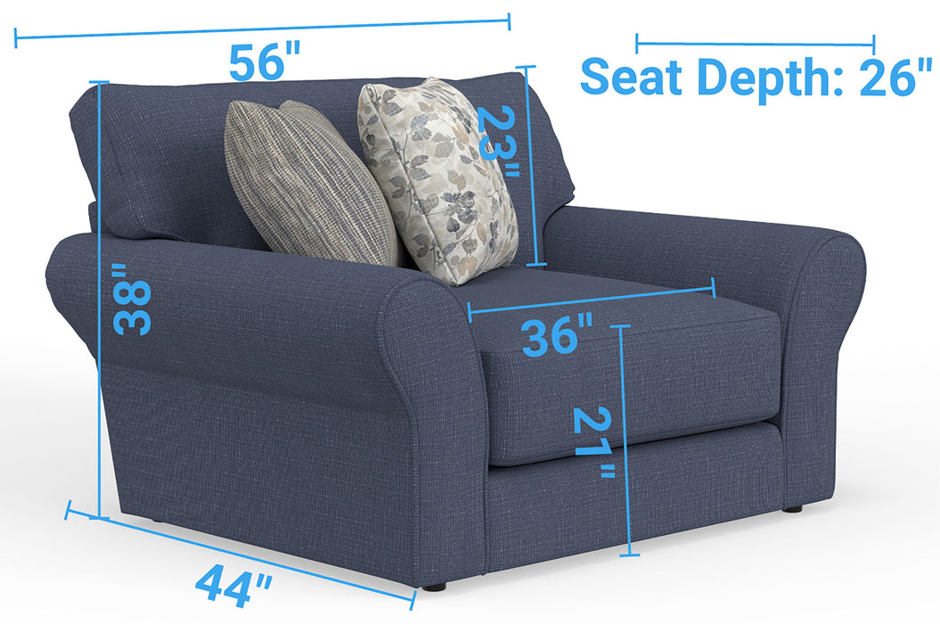 Cape May - Chair & 1/2 - Denim – Arm Chairs by Jackson at Furniture Wholesale Plus , Nashville furniture store