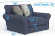 Cape May - Chair & 1/2 - Denim – Arm Chairs by Jackson at Furniture Wholesale Plus , Nashville furniture store