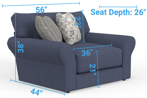 Cape May - Chair & 1/2 - Denim – Arm Chairs by Jackson at Furniture Wholesale Plus , Nashville furniture store