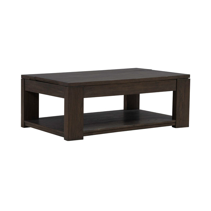 Lennox Hill - Lift Top Cocktail Table - Bark – Cocktail Tables by Liberty Furniture at Furniture Wholesale Plus , Nashville furniture store