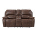 Atlantis - Power Motion Loveseat With Power Motion Head Recliner & Console - Heritage Brown – Reclining Loveseats by Elements International at Furniture Wholesale Plus , Nashville furniture store