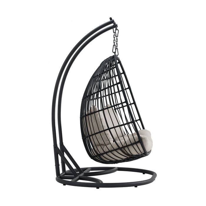 Playa - Double Swing Chair Complete - Dark Gray – Patio Swings by Elements International at Furniture Wholesale Plus , Nashville furniture store