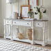 Magnolia Manor - 3 Drawer Hall Console Table - Antique White – Console Tables by Liberty Furniture at Furniture Wholesale Plus , Nashville furniture store