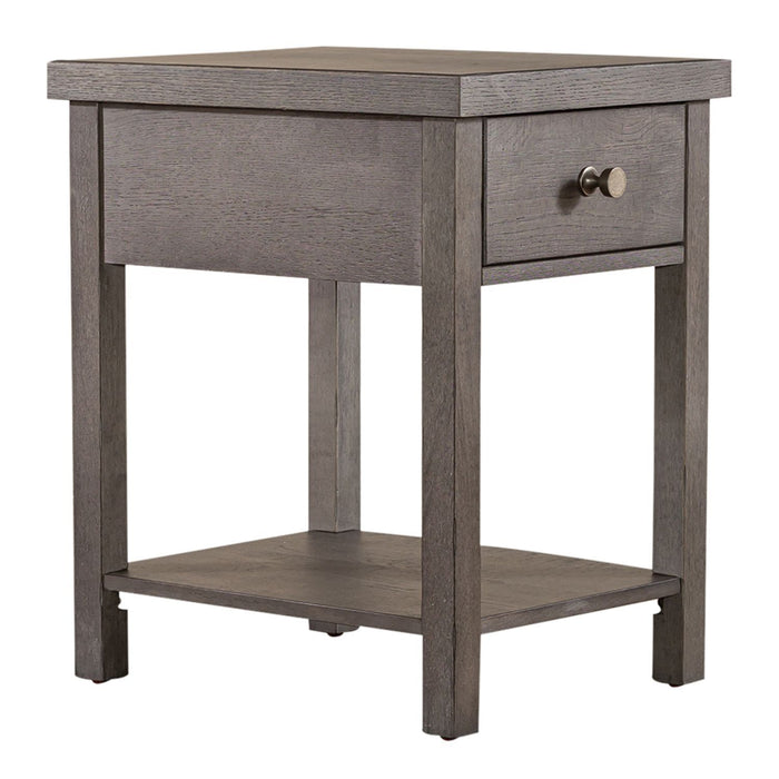 Modern Farmhouse - Drawer Chair Side Table – Chair Side Tables by Liberty Furniture at Furniture Wholesale Plus , Nashville furniture store