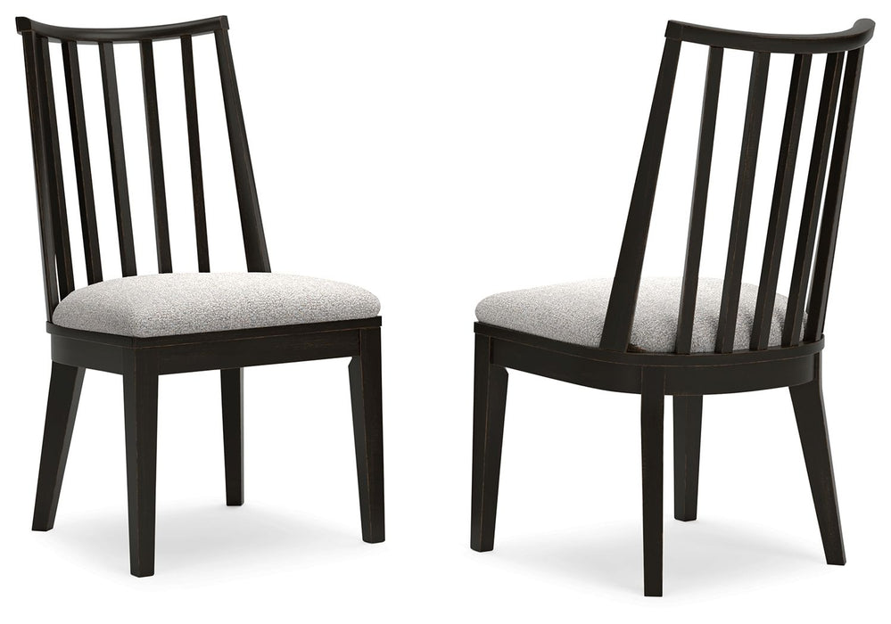 Galliden - Dining Upholstered Side Chair (Set of 2) - Black – Chair Sets by Signature Design by Ashley® at Furniture Wholesale Plus , Nashville furniture store