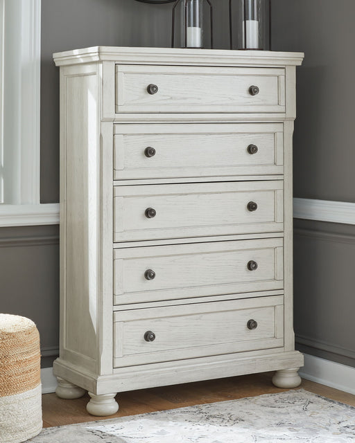 Robbinsdale - Five Drawer Chest - Antique White – Accent Chests by Signature Design by Ashley® at Furniture Wholesale Plus , Nashville furniture store